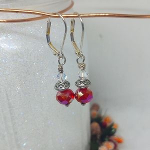 Silver-plated Swarovski Crystal Earrings